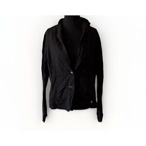 FRIEDA & FREDDIES NEW YORK Linen Blend Women’s Blazer Size 42 Black Capsule Boho